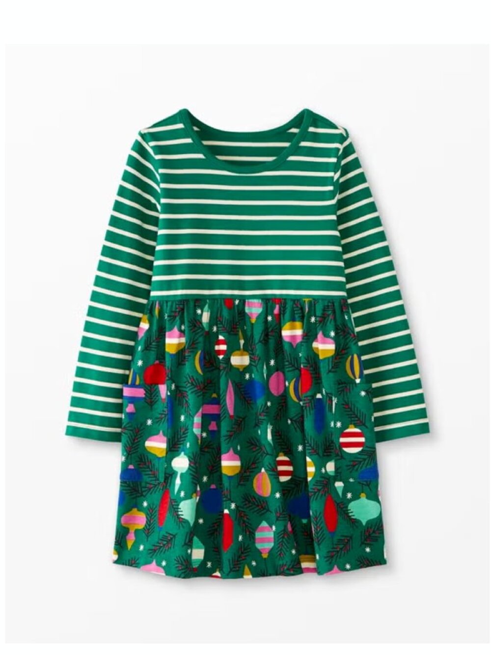 Holiday Mixie Playdress Green Christmas Ornaments